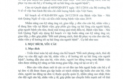 KẾ HOẠCH TẬP HUẤN QUI TẮC ỨNG XỬ